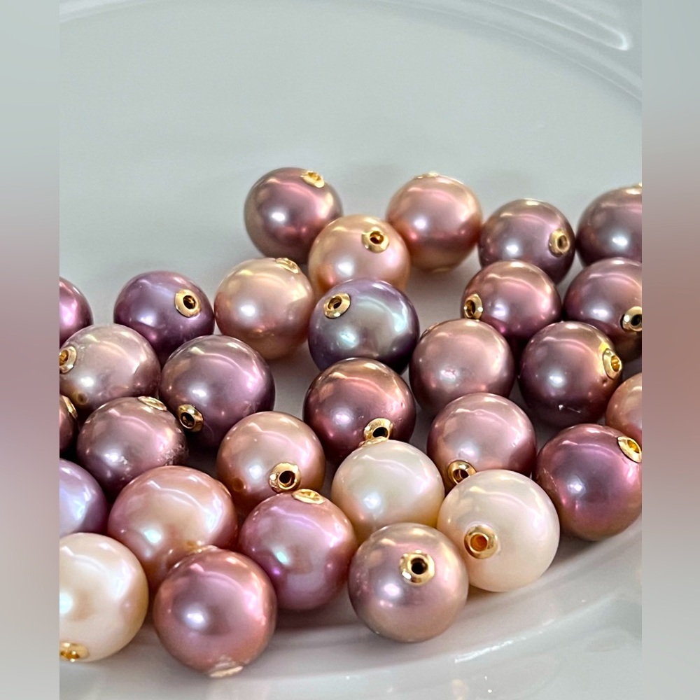 New Arrivals 🔥 Premium Freshwater Edison Pearl Floating Pendant 18K Solid Gold - Picture 3 of 4